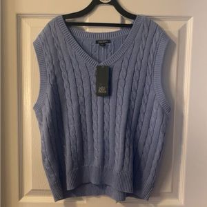 Wild Fable Blue Cropped Sweater Vest NWT